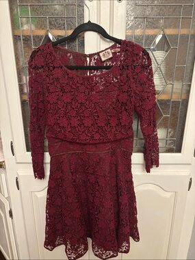 juicy couture red lace dress JUICY Couture "Jazzy" Guipuere Crochet Lace
